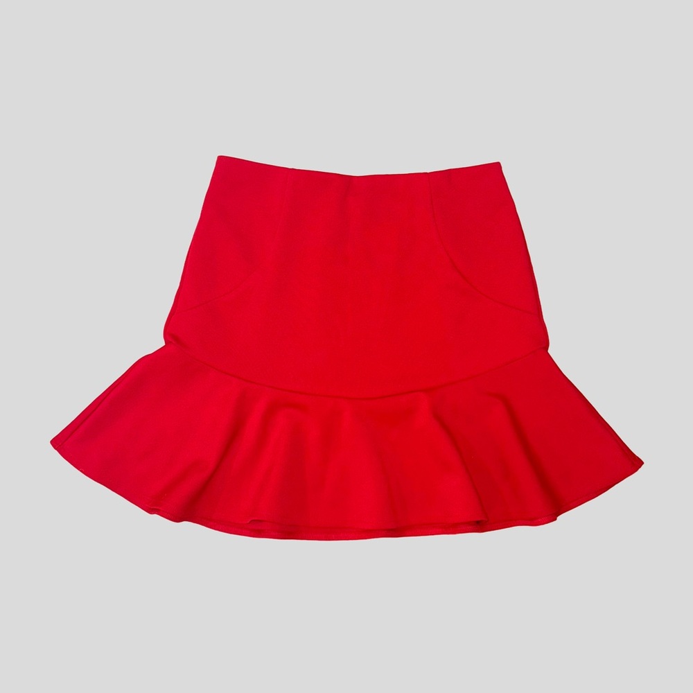 Express Vibrant Red Mini Skirt - Picture 2 of 4